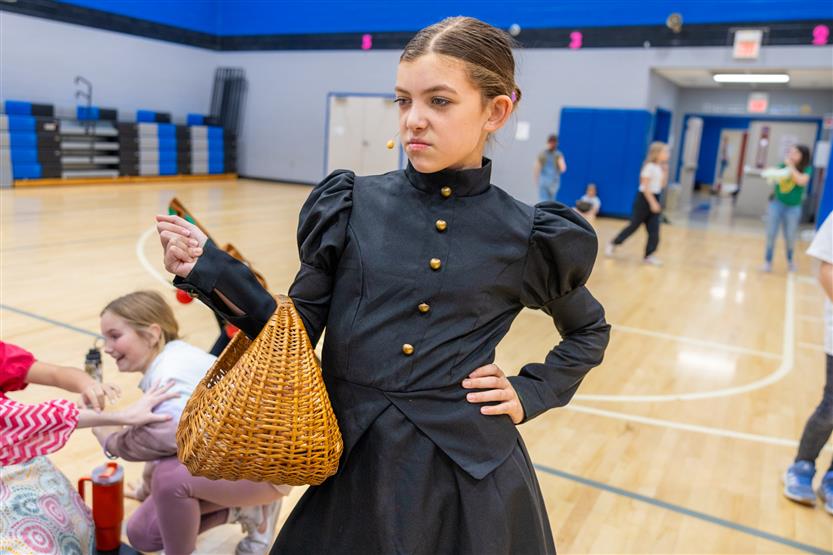 Students in a Wizard of Oz performance